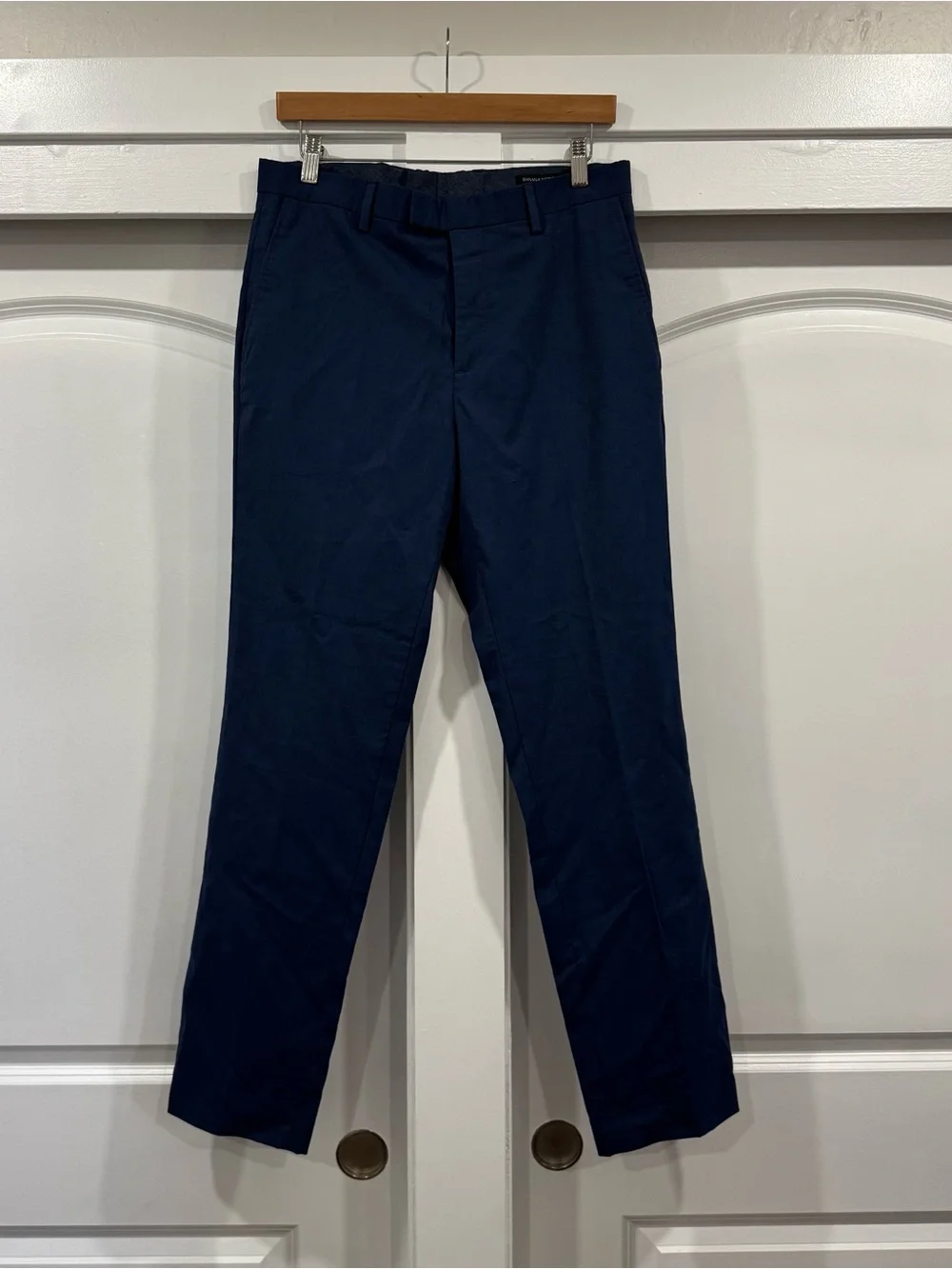 Banana Republic Navy Slim Fit Dress Pant Wool Blend